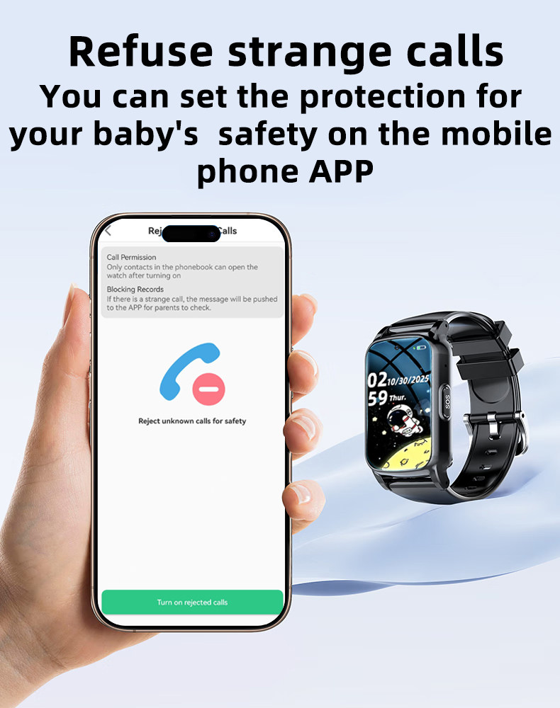 VS06 Health Safe Care with GPS, WiFi Location, SOS Emergency One-click Health Monitoring with Fall Detection Kids Smart Watch